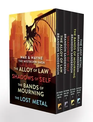 Cera y Díaz, la saga de los Mistborn: Aleación de ley, Sombras de uno mismo, Bandas de luto y El metal perdido - Wax and Wayne, the Mistborn Saga Boxed Set: Alloy of Law, Shadows of Self, Bands of Mourning, and the Lost Metal