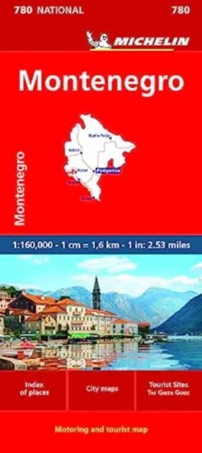 Mapa de carreteras y turístico de Montenegro nº 780 - Montenegro Road and Tourist Map No 780