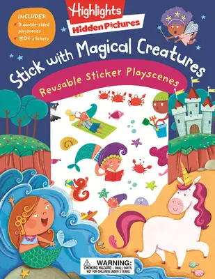 Pégate con las criaturas mágicas Escenas de juego de pegatinas reutilizables - Stick with Magical Creatures Reusable Sticker Playscenes