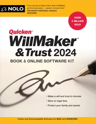 Quicken Willmaker & Trust 2024: Libro y kit de software en línea - Quicken Willmaker & Trust 2024: Book & Online Software Kit