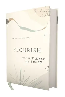 Flourish: La Biblia NVI para mujeres, Tapa dura, Crema, Impresión confort - Flourish: The NIV Bible for Women, Hardcover, Cream, Comfort Print