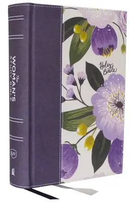 Kjv, la Biblia de Estudio para la Mujer, Tela Floral Morada Sobre Cartulina, Letra Roja, Edición a Todo Color, Impresión Confort: Recibir la verdad de Dios para el equilibrio, la esperanza, - Kjv, the Woman's Study Bible, Purple Floral Cloth Over Board, Red Letter, Full-Color Edition, Comfort Print: Receiving God's Truth for Balance, Hope,