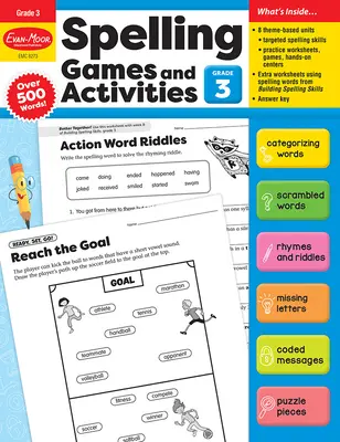 Juegos y actividades de ortografía, Grado 3 Recurso para el profesor - Spelling Games and Activities, Grade 3 Teacher Resource