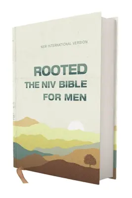 Arraigada: La Biblia NVI para hombres, Tapa dura, Crema, Impresión confort - Rooted: The NIV Bible for Men, Hardcover, Cream, Comfort Print