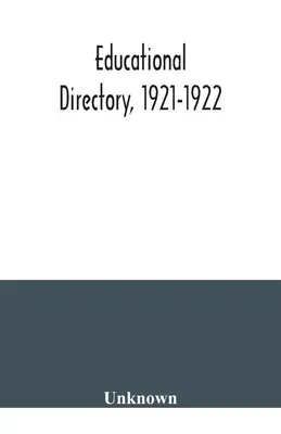 Directorio educativo, 1921-1922 - Educational directory, 1921-1922