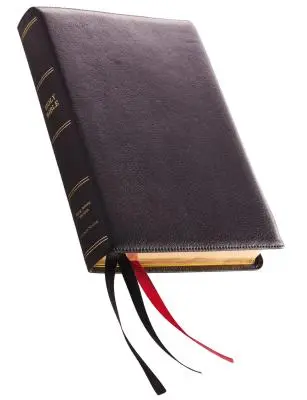 RVR, Biblia de referencia, Letra gigante, Piel de primera calidad, Negra, Edición de lujo, Impresión cómoda - KJV, Reference Bible, Giant Print, Premium Leather, Black, Sterling Edition, Comfort Print