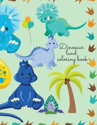 Libro para colorear de la tierra de los dinosaurios - Dinosaur land coloring book