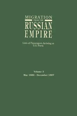 Migración desde el Imperio Ruso: Listas de pasajeros llegados a puertos estadounidenses. Volumen 3: mayo de 1886-diciembre de 1887 - Migration from the Russian Empire: Lists of Passengers Arriving at U.S. Ports. Volume 3: May 1886-December 1887