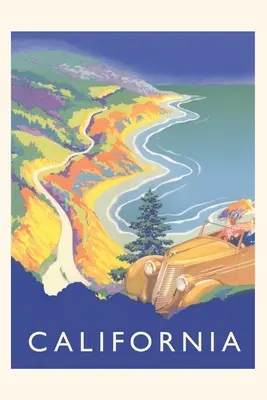 Diario Vintage Cartel de viaje a California - Vintage Journal California Travel Poster