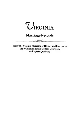 Registros matrimoniales de Virginia - Virginia Marriage Records