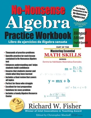 No-Nonsense Algebra Practice Workbook, Edición Bilingüe: Inglés-Español - No-Nonsense Algebra Practice Workbook, Bilingual Edition: English-Spanish