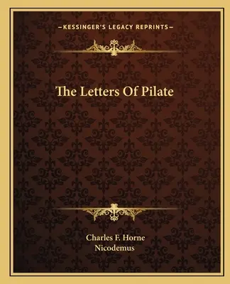 Las Cartas De Pilatos - The Letters Of Pilate