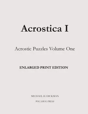 Acróstica I Edición impresa ampliada - Acrostica I Enlarged Print Edition