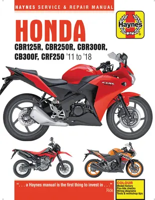 Honda Cbr125r, Cbr250r, Cbr300$, Cb300f & Crf250, '11 to '18: '11 to '18