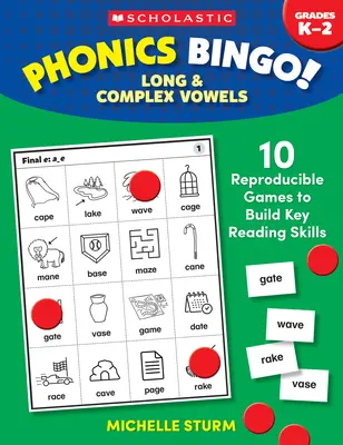 Bingo Fonético: Vocales largas y complejas: 10 juegos reproducibles para desarrollar las destrezas clave de la lectura - Phonics Bingo: Long & Complex Vowels: 10 Reproducible Games to Build Key Reading Skills