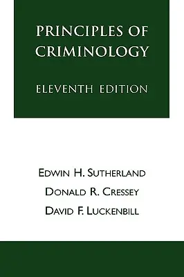 Principios de criminología - Principles of Criminology