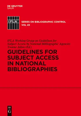 Directrices para el acceso temático en las bibliografías nacionales - Guidelines for Subject Access in National Bibliographies