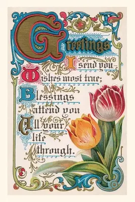 Diario Vintage Saludos con tulipanes - Vintage Journal Vintage Greetings with Tulips