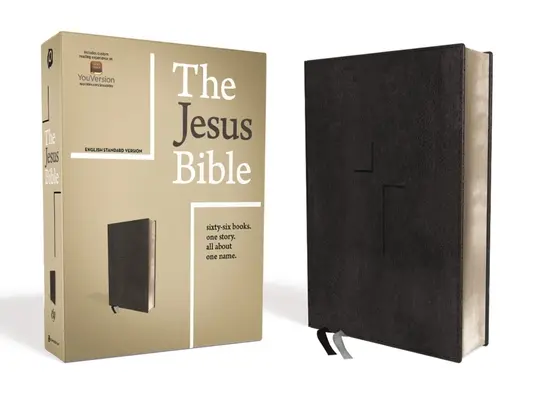 La Biblia de Jesús, Edición RVR, Rústica, Negro - The Jesus Bible, ESV Edition, Leathersoft, Black