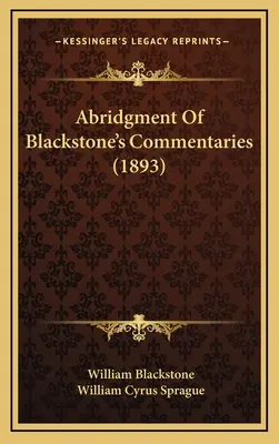 La aventura de Cleo (bilingüe árabe e inglés) - Abridgment Of Blackstone's Commentaries (1893)