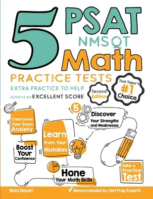 5 PSAT / NMSQT Math Practice Tests: Práctica adicional para ayudar a lograr una puntuación excelente - 5 PSAT / NMSQT Math Practice Tests: Extra Practice to Help Achieve an Excellent Score
