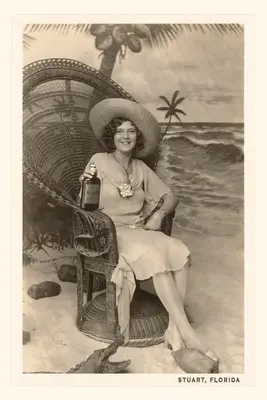 Vintage Journal Mujer posando en Stuart, Florida - Vintage Journal Woman Posing in Stuart, Florida