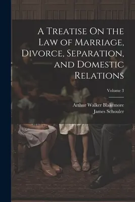 Tratado sobre la ley de matrimonio, divorcio, separación y relaciones domésticas; Volumen 3 - A Treatise On the Law of Marriage, Divorce, Separation, and Domestic Relations; Volume 3