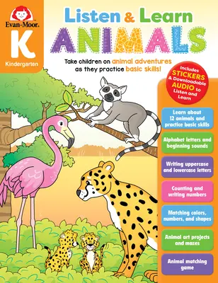 Escucha y aprende: Animales, Kindergarten - Listen and Learn: Animals, Grade K