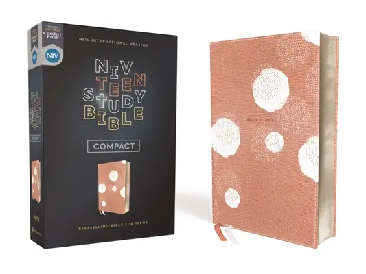 Niv, Biblia de estudio para adolescentes, Compacta, Piel, Melocotón, Impresión confort - Niv, Teen Study Bible, Compact, Leathersoft, Peach, Comfort Print