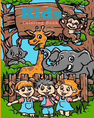 Libro para colorear para niños: Animales de la selva y gran regalo para niños y niñas de 4 a 8 años - Large Print Color Kids Coloring Book: Jungle Animals and Great Gift for Boys & Girls, Ages 4-8