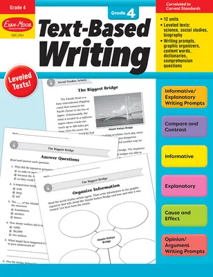 Escritura basada en texto, Grado 4 Recurso para el maestro - Text-Based Writing, Grade 4 Teacher Resource