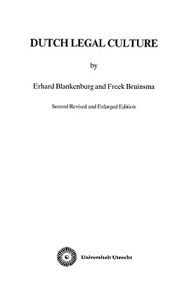 Cultura jurídica neerlandesa, 2e - Dutch Legal Culture, 2e