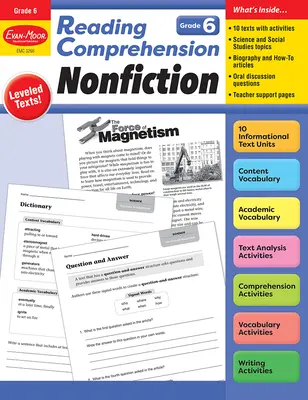 Comprensión de lectura: No ficción, Grado 6 Recurso para el profesor - Reading Comprehension: Nonfiction, Grade 6 Teacher Resource