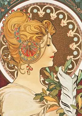 Carnet Blanc, Affiche Mucha, La Plume