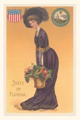 Diario Vintage Mujer vestida como el Estado de Florida - Vintage Journal Woman Dressed as the State of Florida