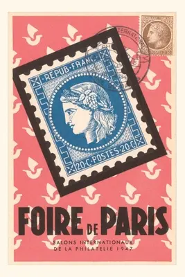 Diario Vintage Cartel de Convención Filatélica Francesa - Vintage Journal French Philatelic Convention Poster