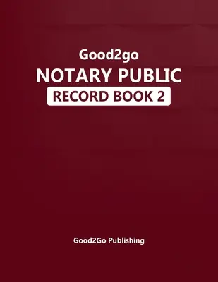 Libro de Registro Notarial Good2go - Good2go Notary Record Book