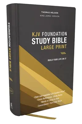 Kjv, Biblia de Estudio Fundamental, Letra Grande, Tapa Dura, Letra Roja, Indice Pulgar, Impresión Confort: Santa Biblia, Versión Reina Valera - Kjv, Foundation Study Bible, Large Print, Hardcover, Red Letter, Thumb Indexed, Comfort Print: Holy Bible, King James Version