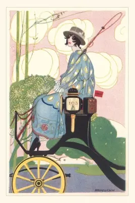 Diario Vintage Mujer desamparada conduciendo un taxi Hansom - Vintage Journal Forlorn Woman Driving Hansom Cab