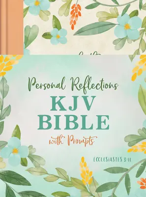 Reflexiones personales Biblia RVR con instrucciones (Eclesiastés 3:11) [Floral de melocotón]. - Personal Reflections KJV Bible with Prompts (Ecclesiastes 3:11) [Peach Floral]