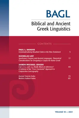 Lingüística bíblica y griego antiguo, volumen 10 - Biblical and Ancient Greek Linguistics, Volume 10