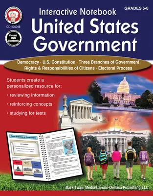 Cuaderno interactivo: United States Government Resource Book, Grados 5 - 8 - Interactive Notebook: United States Government Resource Book, Grades 5 - 8