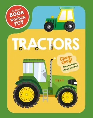 Tractores: Juguete de madera y libro de cartón - Tractors: Wooden Toy & Board Book Set