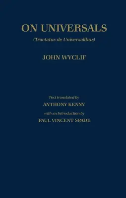 de Universalibus: Volume 2: On Universals (Traducción al inglés) - de Universalibus: Volume 2: On Universals (English Translation)