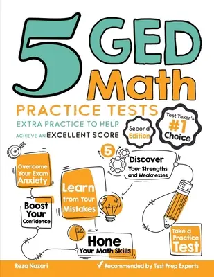 5 Pruebas de Práctica de Matemáticas GED: Práctica Extra para Ayudar a Lograr una Puntuación Excelente - 5 GED Math Practice Tests: Extra Practice to Help Achieve an Excellent Score