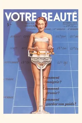 Vintage Journal Portada de revista femenina francesa - Vintage Journal French Women's Magazine Cover