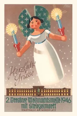 Vintage Journal Cartel de la Misa de Nochebuena en Dresde, Alemania - Vintage Journal Poster for Christmas Eve Mass in Dresden, Germany