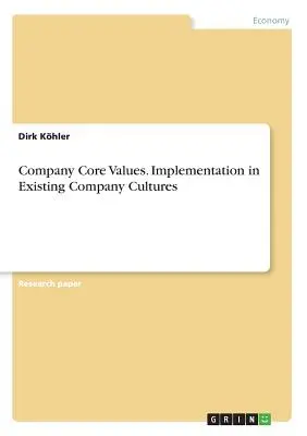 Valores fundamentales de la empresa. Aplicación en las culturas empresariales existentes - Company Core Values. Implementation in Existing Company Cultures
