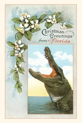Diario Vintage Christmas Greetings from Florida, Alligator - Vintage Journal Christmas Greetings from Florida, Alligator