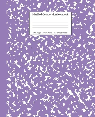 Mármol cuaderno de composición: Lavender Marble Wide Ruled Paper Libro de Materia - Marbled Composition Notebook: Lavender Marble Wide Ruled Paper Subject Book